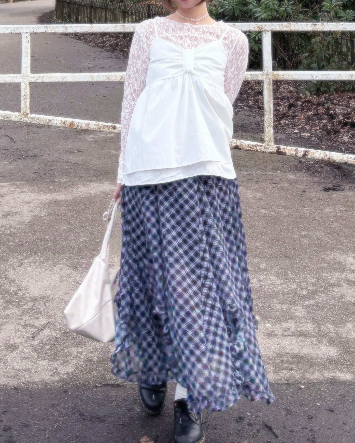 Super Cute!! Ribbon Chest Design Cami Top