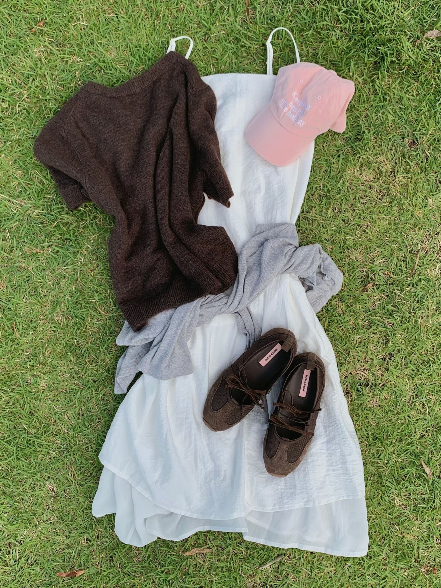 Ribbon Mood Sneakers (Brown)