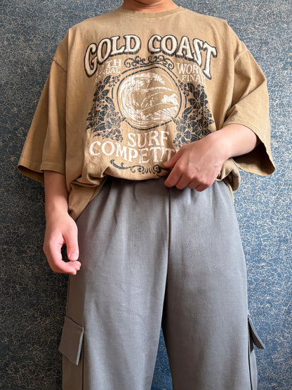 Unisex Overfit Pigment Gold Coast Short Sleeve T Shirt