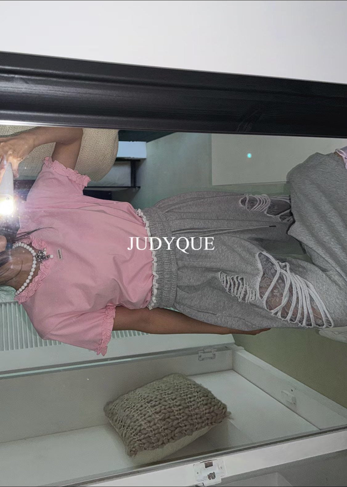High End Damaged Lace Wide Fit Jogger Pants (3 Colours)