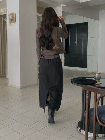 (Preorder) Winter Pretop Layering Cardigan Set