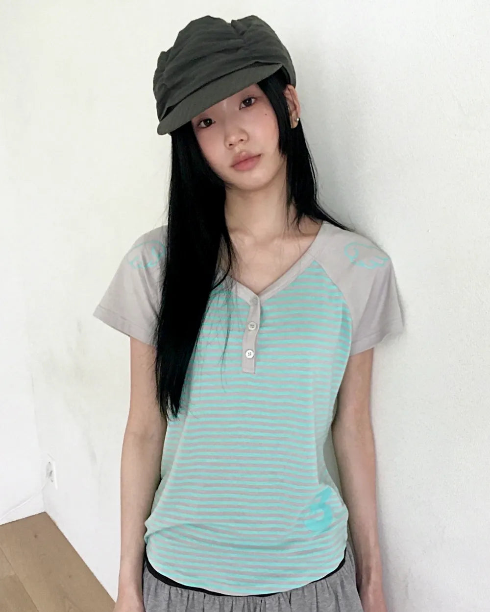 Musinsa Sale till 23/6! [BAUF]3-Button Angel Slim Fit T-Shirt (2Colours)