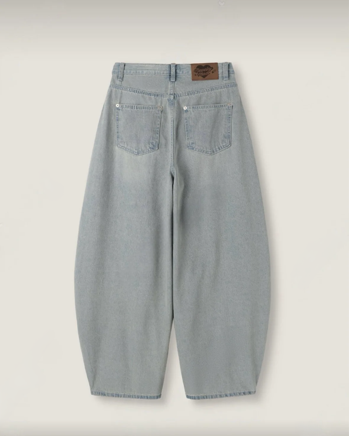 26FW Sweetheart Patchwork Balloon Jeans