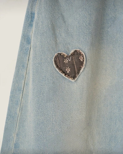 26FW Sweetheart Patchwork Balloon Jeans