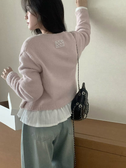 (Preorder) Pastel Dahlia Wool Cardigan