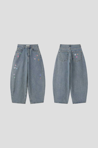 (Preorder) Cutie Sticker Wide Pants