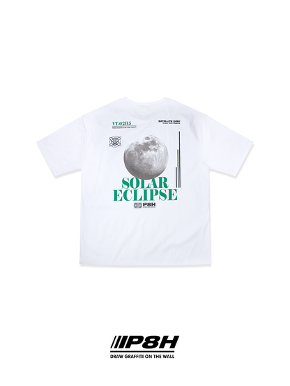 P8H Unisex Oversized Moon Graphic Short Sleeve T Shirt (Couple T Recommended!!)