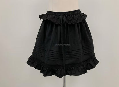 High End Coquette Ruffle Layered Floral Skirt