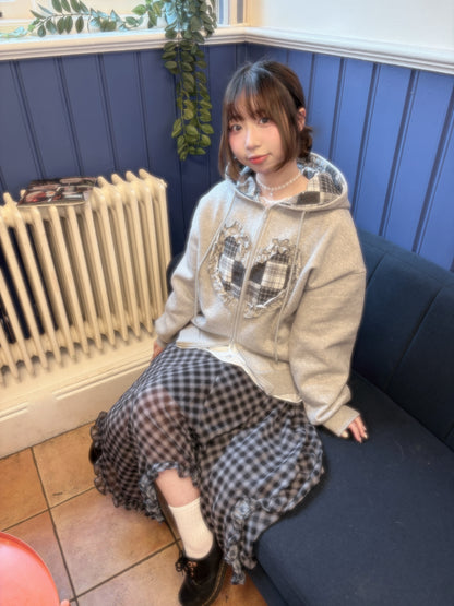 Heart Hoodie Zip Up Jacket