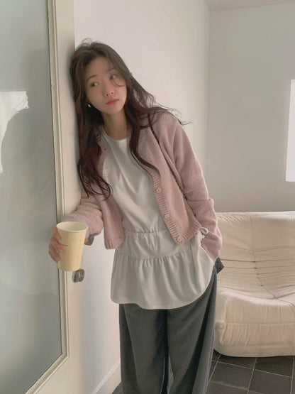 (Preorder) Pastel Dahlia Wool Cardigan