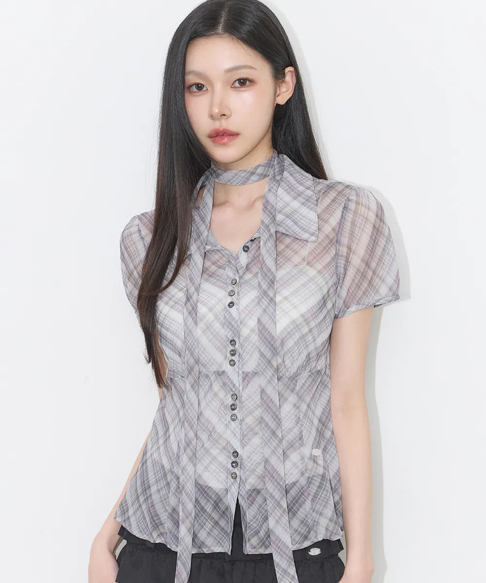 Musinsa Sale till 23/6! Flared Puff Blouse (4 colours)