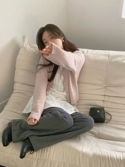 (Preorder) Pastel Dahlia Wool Cardigan