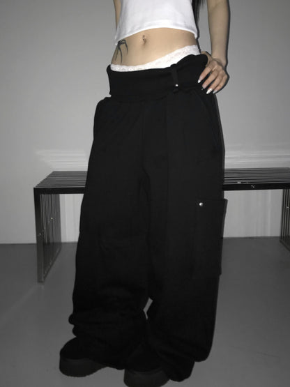 Folding Ring Studded Pants (2 Colours)