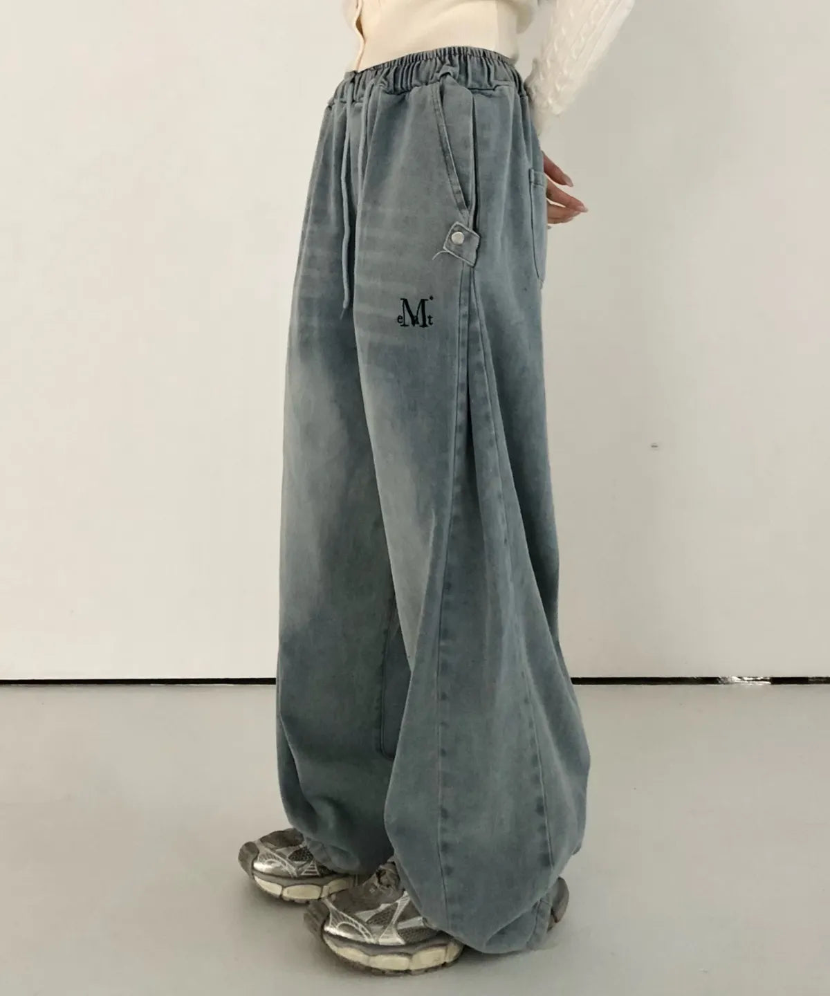 Brand Week Sale -07.13 [Mucent] Unisex Fluid Signature Side Button Pants (2 Colors)