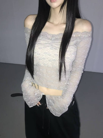 (BF NEW IN) Flare Lace Long Sleeve T-shirt