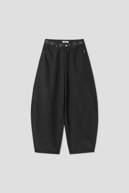 (Preorder) Silver star chain balloon pants