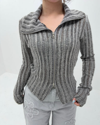 (Preorder) Snow Two-way Polo Cardigan