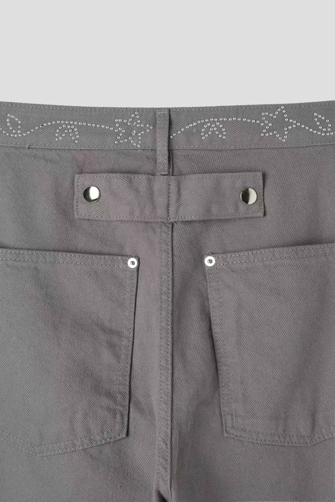 (Preorder) Silver star chain balloon pants