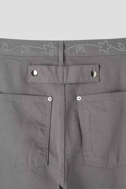 (Preorder) Silver star chain balloon pants