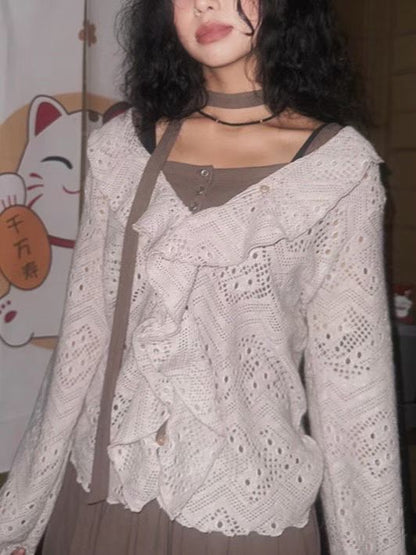 (Preorder) Ruffle Frill Cardigan