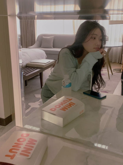 Spring Candy Round Neck Basic Mohair Cardigan