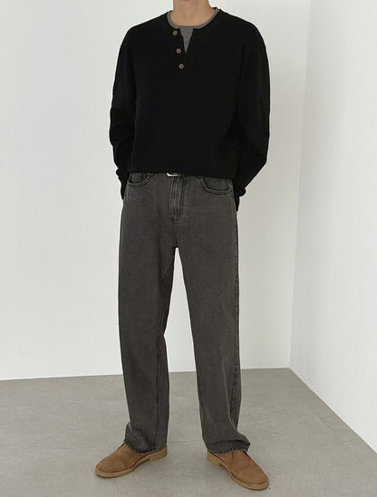 (Preorder) Unisex Men Non-layered Round Neck Knit