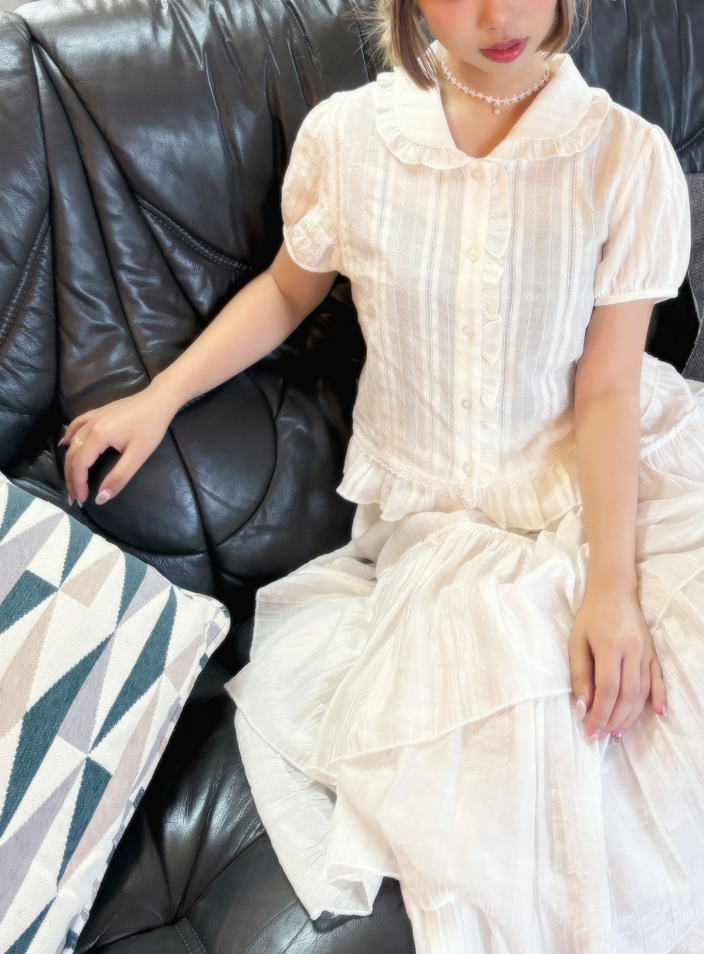 Luka Pleated Flare Skirt – Sheer Layered with Banded Waist (2 Colours)