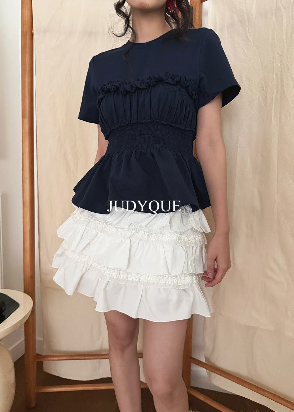High End Smocked Waist Ruffle Blouse (3 Colours)