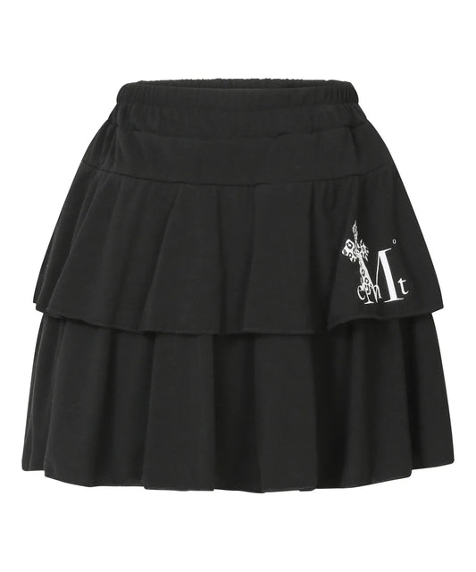 Brand Week Sale -07.13 [Mucent] Sahara Leopard Print Cross Tiered Skirt (2 Colors)