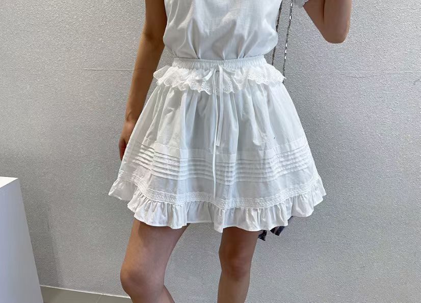 High End Coquette Ruffle Layered Floral Skirt