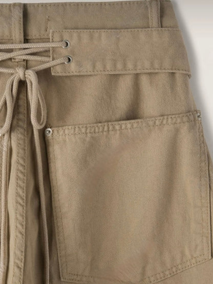 Corset Back Tie Pants