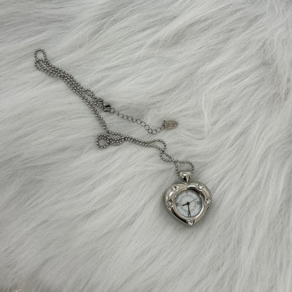 [Grumpy Stuff] Twinkle Heart Clock Long Necklace