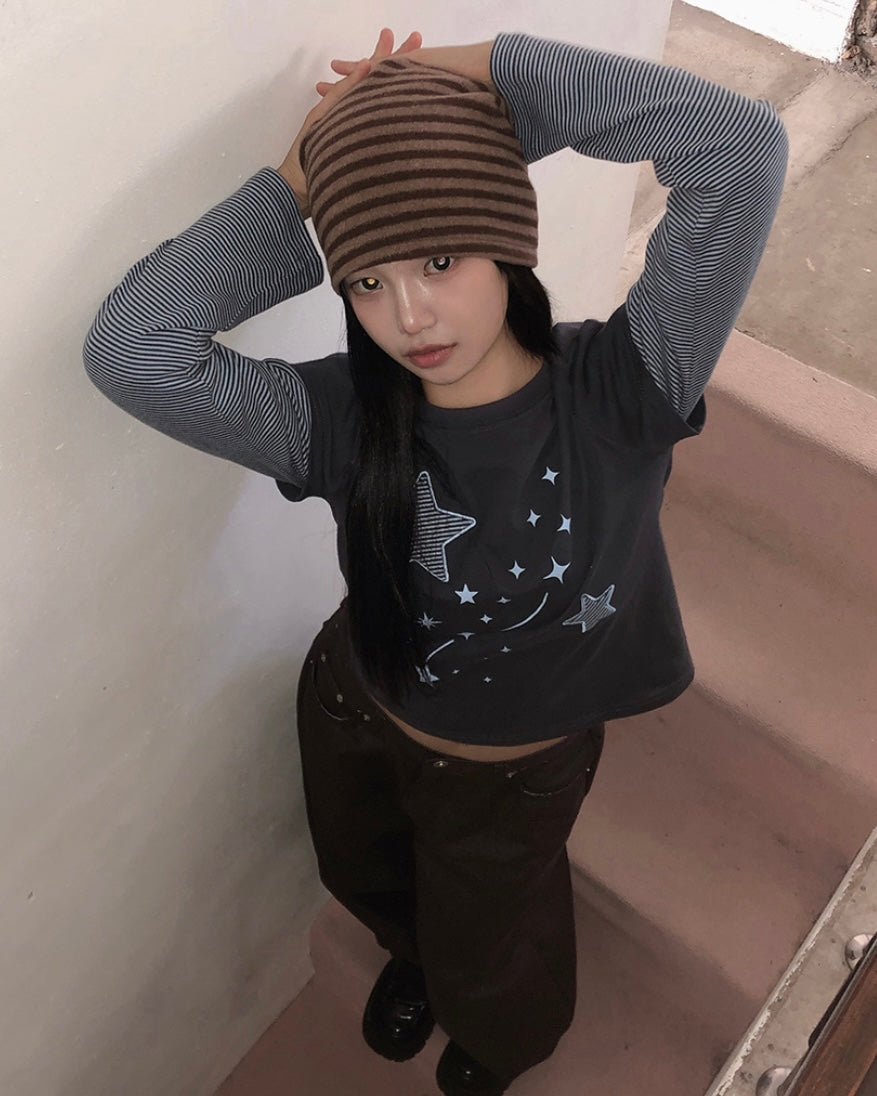 Nightstar layered long sleeve tee