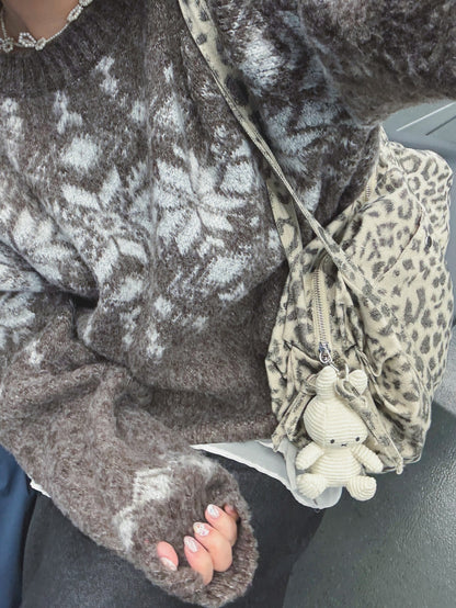 (CP LOOK) Unisex Winter Snowflake Brush Knitwear