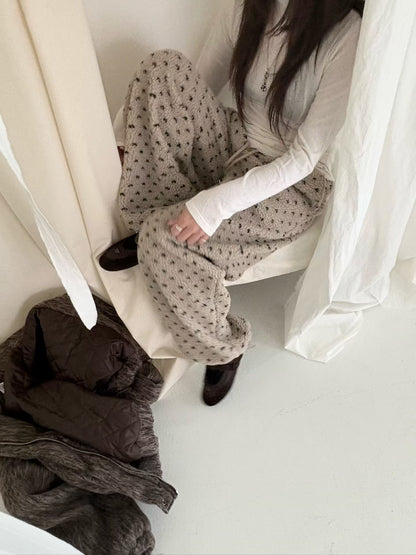 (DEC NEW) Heart Dumble Fur Pants