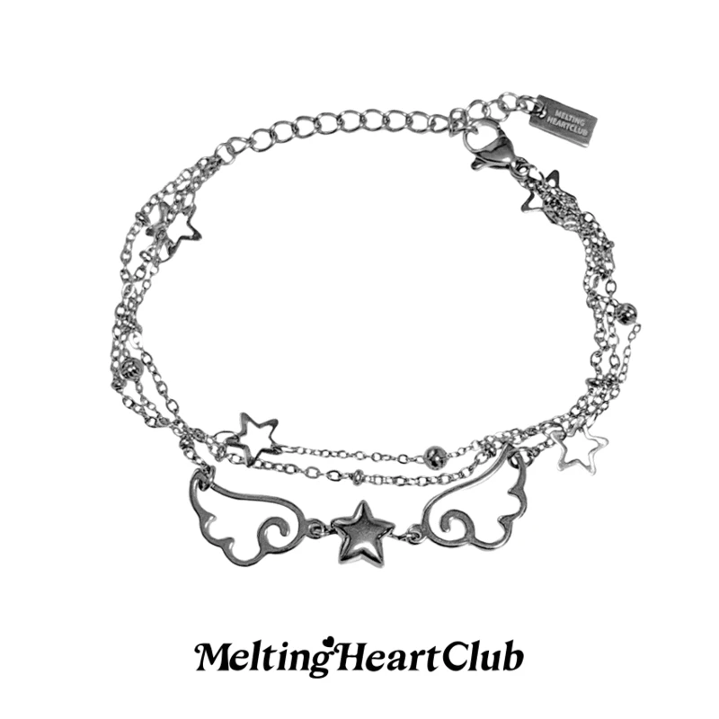 [Melting Heart Club] Angel Star Triple Chain Bracelet