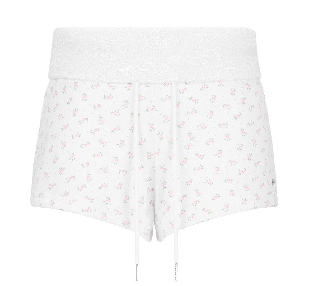 [Zanne] Brand Made Coguette Lace Sagging Folding Shorts (3 Colours)
