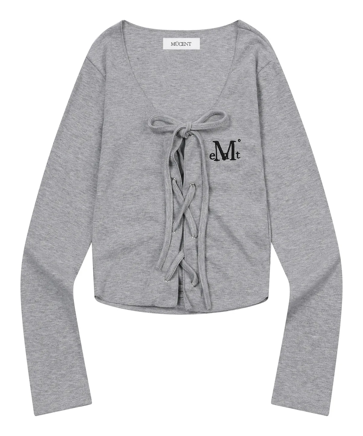 Brand Week Sale -07.13 [Mucent] Maring Eyelet Lace Up Corset Long Sleeve Tee (3 Colours)