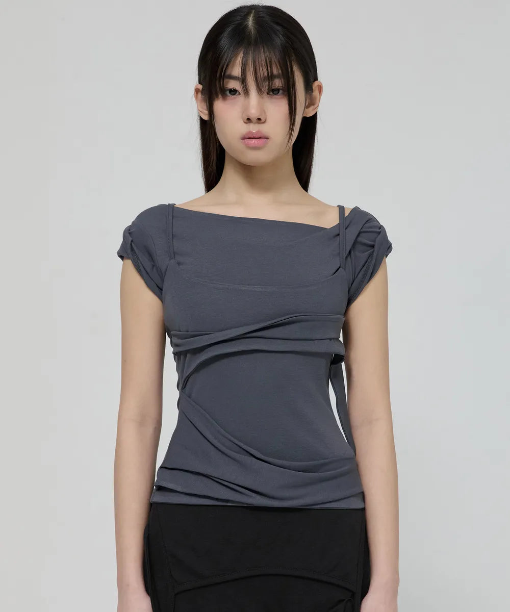 Musinsa Sale till 23/6! [FLAREUP] Layered Bustier T-Shirt (4 Colours)