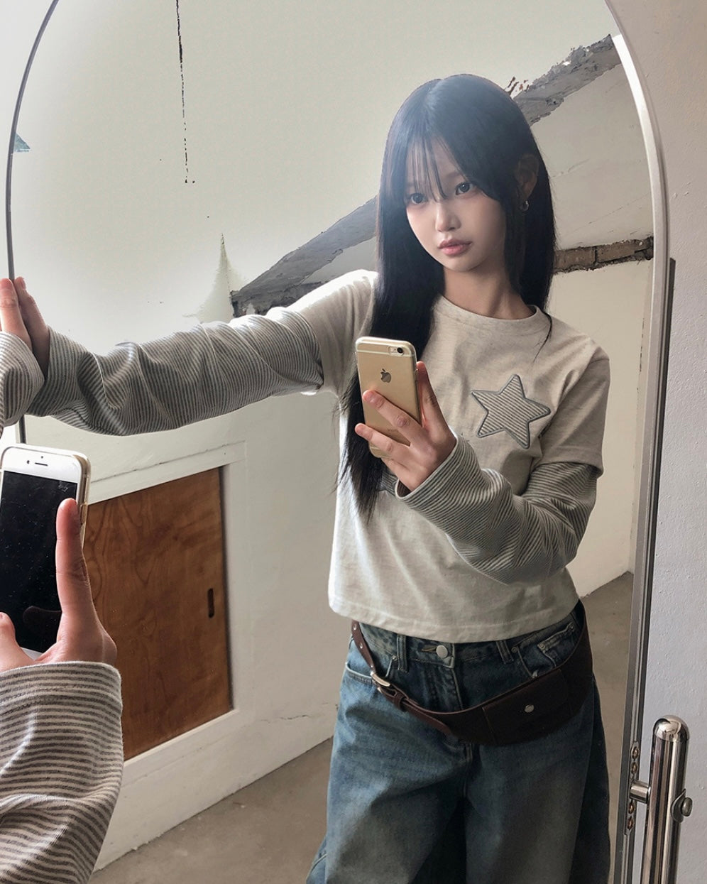 Nightstar layered long sleeve tee