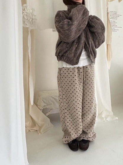 (DEC NEW) Heart Dumble Fur Pants