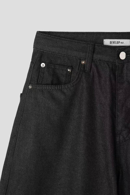 (Preorder) Cross Non-faded Balloon Wide Pants