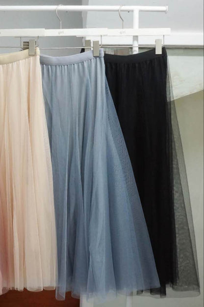 Two-piece chiffon skirt  (Grey/Black)