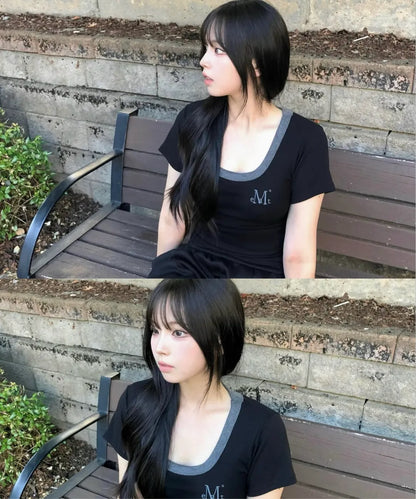 Brand Week Sale -07.13 [Mucent] Ferring Midi Ringer Color Block Short Sleeve T-shirt (7 Colors)