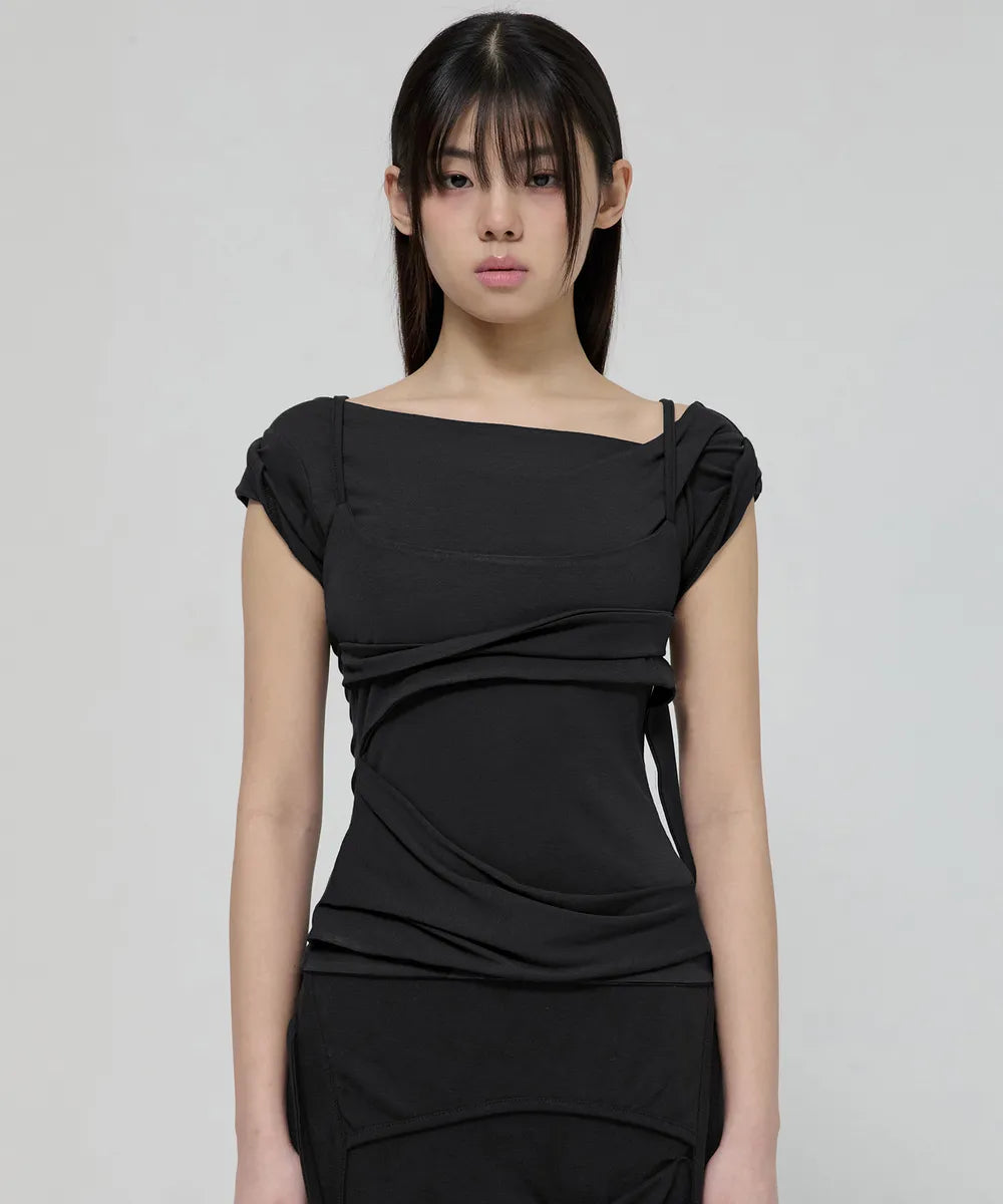 Musinsa Sale till 23/6! [FLAREUP] Layered Bustier T-Shirt (4 Colours)