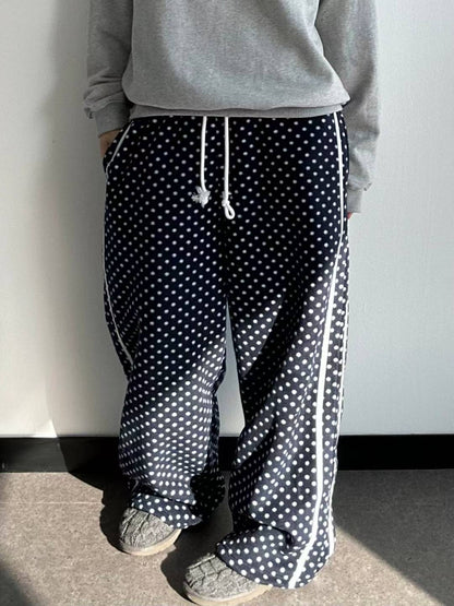 (DEC NEW) Polka dot double-sided brushed training pants