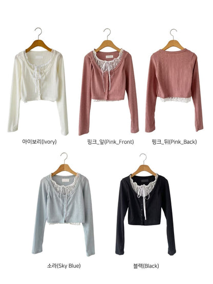 (Preorder) Lily Lace Knit Cardigan