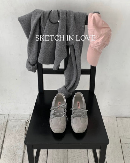 Ribbon Mood Sneakers (Grey)