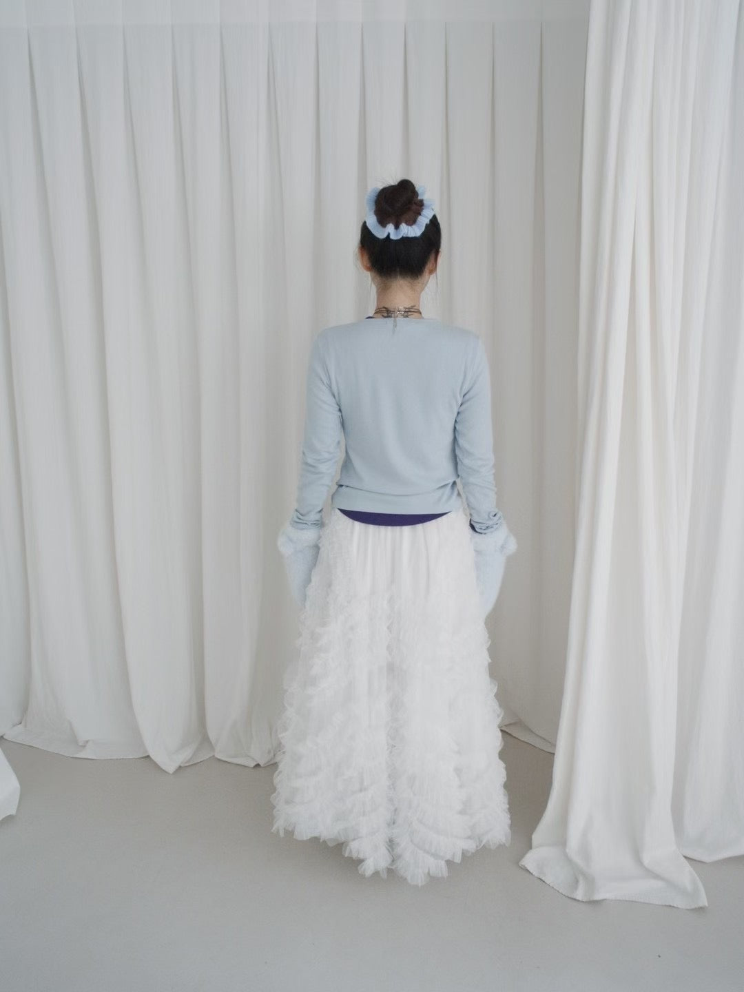 (XMAS PRESENT) Knit Two Tone Scrunchie