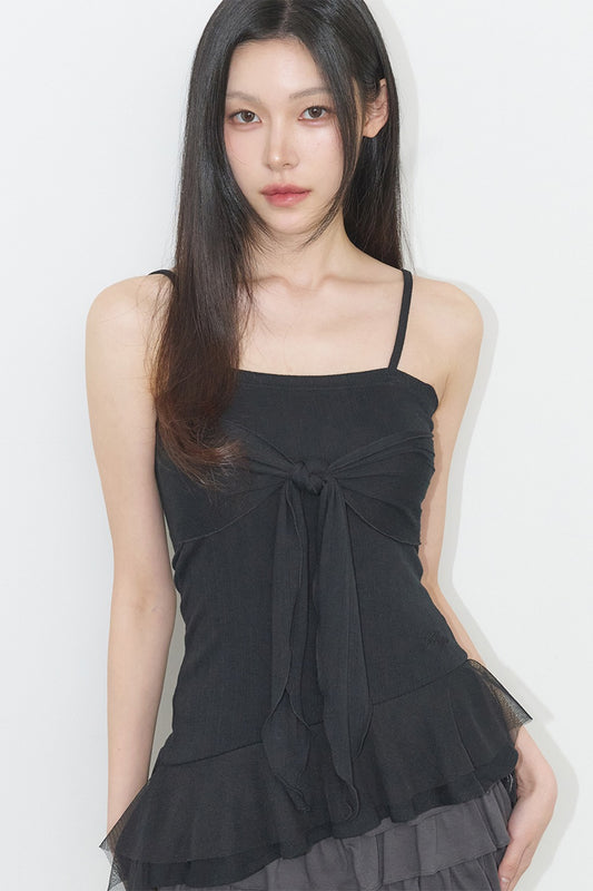 [ILLIGO] Ribbon Tie Sleeveless (3 Colours)